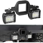Nilight 2 Pcs 4 Inch 60W Led Pods with 2 Inch Tow Hitch Mounting Brackets Backup Reverse Lights Rear Light Bar for Pickup ATV SUV Truck Trailer Boat