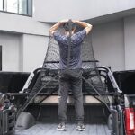 Highly Elastic Cargo Net, Simple Truck Bed Cargo Mesh Organizer, Suitable for Daily Light Loads of Trucks, 4'x4' Stretches to 7'x7' (Single Layer)