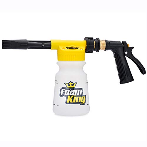 Get a Shine with the Foam King™: Ultimate Car Wash Clean Car USA Foam King™ Foam Gun Car Wash Sprayer - Connects to Garden Hose - Ultimate Scratch Free Cleaning - Snow Foam Blaster - Foam Cannon Car Washing Kit