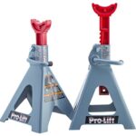 Pro-Lift Heavy Duty 6 Ton Jack Stands Pair - Double Locking Pins - Handle Lock and Mobility Pin for Auto Repair Shop with Extra Safety