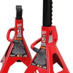 BIG RED T43202 Torin Heavy Duty Steel Jack Stands: 3 Ton (6,000 lb) Capacity Car Lifting Stand,1 Pair (Not Suitable for SUV,Truck)