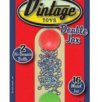JA-RU Vintage Metal Jacks Game Set/Two Bouncy Balls.(1 Pack) Mini Jax Toy. Classic Family Retro Classics. Bulk Party Favors, Stocking Stuffers. 950-1B