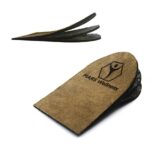 Premium Adjustable Orthopedic Heel Lift for Heel Pain and Leg Length Discrepancies - Medium Pack of 2 Brown