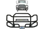 Front Grille Deer Moose Brush Bumper Guard Ex-Guard for International Prostar - International Truck Accessories - PLUS 22" LED Light Bar, Logo, Wipers, Bracket, License Plate Holder and Frame