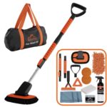 RoofPax Premium Car Wash Kit with Long Handle: Chenille Microfiber Car Wash Mop Scratch-Free Car Duster Exterior Wash Mitt Telescoping Handle Magic Sponge & Cleaning Kit for Cars Trucks and RVs