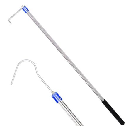 ISIVOVE 74 inch Extended Adjustable Truck Grab Bed with Lever Hook, Suitable for Truck Grab Grab Tools, Pickup Truck Accessories, Truck Bed Hook Rod (with Two Long Hooks)