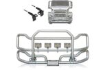 Front Grille Deer Moose Brush Bumper Guard Ex-Guard for Volvo VNL 2004-2017- Volvo Truck Accessories - PLUS 4X 6 LED Lights, Volvo Logo, Wipers, Bracket, License Plate Holder and Frame