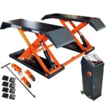 Motool Technology KT-X80 Mid Rise Scissor Lift 8000lbs Penumatic Release Auto Lift 110V/1PH