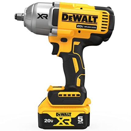 DEWALT 20V MAX Cordless Impact Wrench Kit, 20V MAX, 1/2" Hog Ring With 4-Mode Speed, Includes Battery, Charger and Kit Bag (DCF900P1)