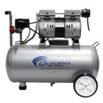 California Air Tools 8010 1.0 HP Ultra Quiet and Oil-Free Air Compressor, 8 Gallon Steel Tank, Lightweight with Wheels, 60 dBA Noise Level