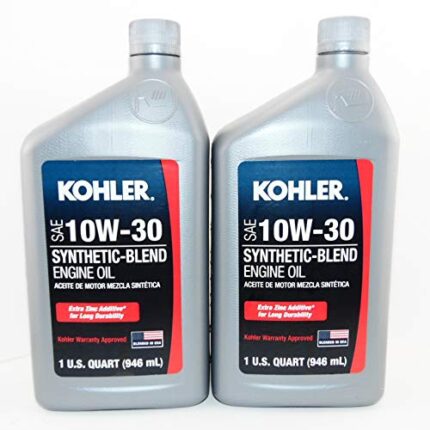 Maintenance 2 PK Kohler Engine 10W30 Synthetic Blend Motor Oil 1 Quart Bottles 25 357 65s