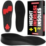 Height Increase Insoles for Men (+1 inch) Shoe Lifts Men, Instant Height Boosters Insoles for Men, Trim to Fit Shoe Lift, Comfortable Shoe Leveler, Shoe Inserts for Height (Mens 10-11.5)