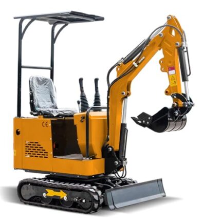 Mini Excavator Machine, Small Crawler Excavator, 13.5HP EPA Engine Digging Machine for Construction Works, Farms, Roads, Parks, Orchards, Garden, Random Color Hydraulic Mini Excavator