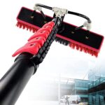 Cleaning Brush 3.6M-10.8M Window Cleaning Pole,Water Fed Pole Kit with Hose Spray,Extendable Solar Panel Water Spray Cleaning Brush Window Cleaner Kit, Safe and Clean Surface 6M/20Ft ()