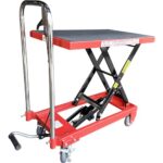 Hydraulic Lift Cart, 500 Lb. Capacity, 28" x 18" Platform, 9" to 28.5" Lift Height, Includes Rubber Anti-Slip Pat, 98lbs Net Weight, Pake Handling Tools (500lbs Shining Handle)