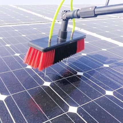 Cleaning Brush Window Cleaning Pole,Extendable Window Cleaning Kit,Water/Hose Fed Pole,Window Cleaning Brush Equipment,Cleaning Photovoltaic and Solar Panels (Color : Clear, Size : 8M) (Clear 8M)