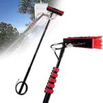 Cleaning Washing Brush Window Cleaning Brush Water Fed Pole Kit, Adjustable Window Cleaning Pole 3.6M 5.4M 6M 7.2M 9M 11M,180° Rotatable Brush Head Telescopic Cleaning Brush Outdoor Window Glass Sola