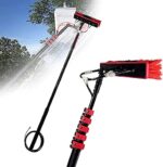 Cleaning Washing Brush Window Cleaning Brush Water Fed Pole Kit, Adjustable Window Cleaning Pole 3.6M 5.4M 6M 7.2M 9M 11M,180° Rotatable Brush Head Telescopic Cleaning Brush Outdoor Window Glass Sola