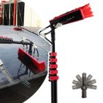 Window Cleaning Brush Equipment with Telescopic Rod and Water Spray Brush Head, 3.6m~10.8m, High Altitude Cleaning Kit for Washing Exterior Walls and Photovoltaic Panels,36FT