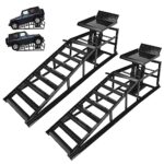 2 Pack Hydraulic Car Ramps 5T 10000lbs Low Profile Car Lift Service Ramps Truck Trailer Garage,Height Hydraulic Vehicle Ramps (Black)