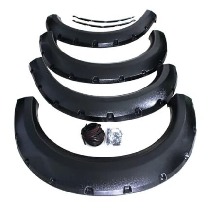 Car ABS Fender Flares with Bolt Nuts Wheel Arch Mudguards Compatible for 2009 2010 2011 2012 2013 2014 Pickup Truck Accessories