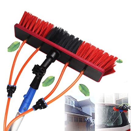 Cleaning Brush Water Fed Telescopic Brush, 3-12M Window Cleaning Pole Brush Window and Solar Panel Cleaning System Windows Cleaning Trucks Water Fed Pole Kit 39.3Ft/12M (50cm Brush Head 7m/22.9ft)