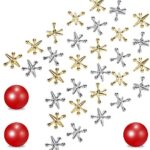 Legigo 3 Sets Retro Metal Jacks and Ball Game Toys Kit,Include 3 Pieces Red Rubber Balls and 30 Pieces Gold and Silver Metal Jacks for Kids and Adults,Classic Game of Jacks for Party Favor