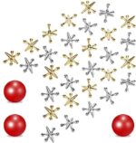 Legigo 3 Sets Retro Metal Jacks and Ball Game Toys Kit,Include 3 Pieces Red Rubber Balls and 30 Pieces Gold and Silver Metal Jacks for Kids and Adults,Classic Game of Jacks for Party Favor
