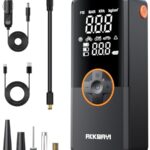 Tire Inflator Portable Air Compressor, 150PSI Air Pump for Car Tires, Cordless Air Compressor with Inflation and Deflation Modes, 12V DC Tire Pump for Car, Motorcycle, Bicycle, Balls, Car Accessories