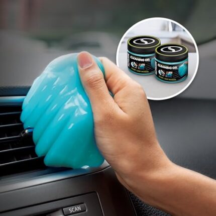 AUTO JOE Car Cleaning Gel, Automotive Dust Car Crevice Cleaner, Slime Auto Air Vent and Interior Detail Removal, Car Putty and Keyboard Cleaner, Set of 2