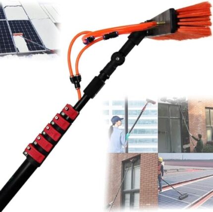 3M-11M Cleaning Photovoltaic and Solar Panels,Window Cleaning Pole, Window Cleaner Kit, Water/Hose Fed Pole, Window Cleaning Brush Equipment(10.8m)