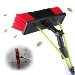 Cleaning Brush 5M-12M Window Cleaning Pole, Window Cleaner Kit, Water/Hose Fed Pole, Window Cleaning Brush Equipment, Cleaning Photovoltaic and Solar Panels/ 12M Rod / 30Cm Brush Head (12m Pole 30cm