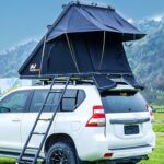 Hardshell Rooftop Tent,Naturnest Roof Top Tent Camping Overland Hard Shell Roof Top Tents for SUV Car Rooftop Tent Accessories for Camping RTT Rooftop Tent Truck Van Tent Vehicle Outdoor Tent
