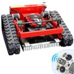 OKVEQUIP Remote Controlled Lawn Mower 45° Slope Capability, 196cc Engine Grass Cutting Machine for Garden Lawns Green Belts Orchards USA Stock