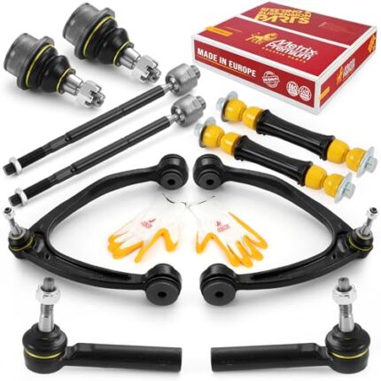 Metrix Premium Chassis Parts - Front End Suspension Kit Fits 07-13 Cadillac Escalade, Chevrolet Avalanche, GMC Sierra 1500, Ball Joints, Tie Rod Ends, Sway Bar Links, Control Arms, Made in Europe