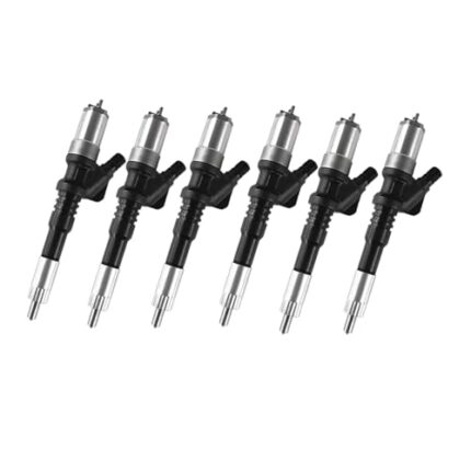 6PCS Diesel Common Rail Injector 095000-1211/6156-11-3301 Compatible With Komatsu S6D125 Excavator PC450-7 PC400-7 PC-7