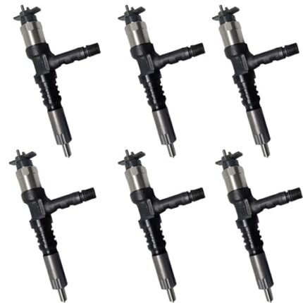 6PCS Fuel Injector 6261-11-3100 6261113100 Fits for Komatsu PC600-8 PC650-8 PC700-8 Excavator WA500-6 Wheel Loader SAA6D140E SAA6D140E-5 Engine