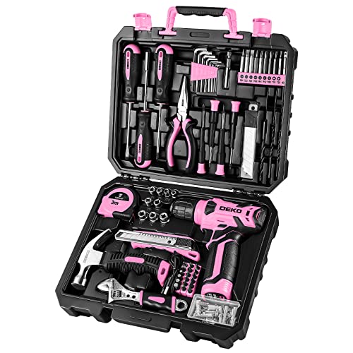 Empower Your DIY Projects: DEKOPRO Pink Cordless Drill Review DEKOPRO Drill Set: Tool Set with 8V Pink Cordless Drill, Home Tool Kit with Drill, Hand Tool Kits for Women 126 Piece