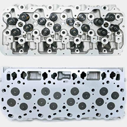 DK Engine Parts 2 x Complete Pair Cylinder Heads with Valve Train Compatible with Duramax 6.6L LBZ - 2006-2007.5