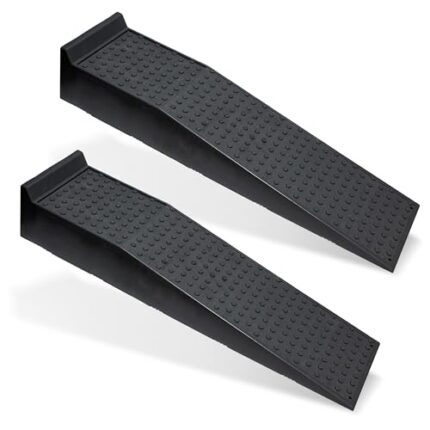 BISupply Vehicle Service Ramp Set – 6.6in Car Lift, 5 Ton Heavy Duty Truck Ramps for Vehicle Maintenance, 2 Pack