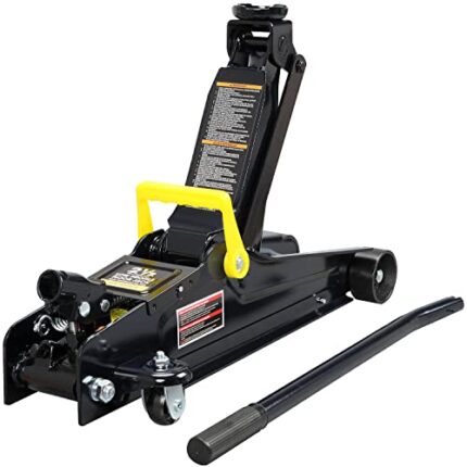 Torin TORT825051 Hydraulic Low Profile Trolley Service/Floor Jack with Single Piston Quick Lift Pump, 2.5 Ton (5,000 lb) Capacity, Black, Medium