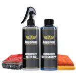 Angelwax Matte Wash Bundle - Luminosity Matte QED, Matte Shampoo, Microfiber Wash Mitt, Drying Towel, & 2 Edgeless Detailing Towels - Easy to use, Effective Car Cleaning Kit, 500 ml each (Pack of 6)