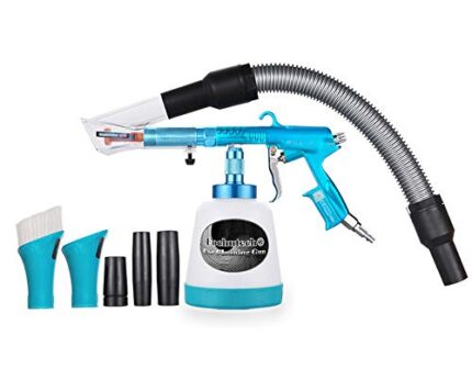 Fochutech Car Cleaning Kit, Car Cleaning Gun, Pneumatic Car Cleaner, Vacuuming Car Wash Gun, Dust Cleaner Car Detailing Kit,Upholstery Cleaner/Dust Remover, Car Wash & Car Care (1/4'' NPT Air Plug)