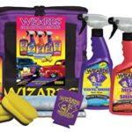 Wizards Car Detailing Kit - Premium and Comprehensive Car Cleaning Kit - 7 Piece Car Detail Kit with Mist n Shine, Tire and Vinyl Shine, Wash, Shine Master - Great Car Cleaning Gift Set