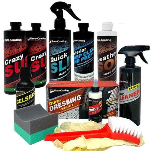 Transform Your Ride: Review of the Ultimate Car Detailing Kit DURA-COATING TECHNOLOGY, Ultimate Car Detailing Kit- Includes a Dura-Dressing Single Vehicle Standard Car Detailing Kit and a Dura-Dressing Total Tire Kit for Vehicles - Car Cleaning Kit