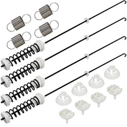 2024 Upgraded w10780048 suspension rods w10400895 washer suspension spring(4pcs) Replacement kit for Whirlpool Kenmore Roper washer suspension rod kit and springs - Suitable for wtw4800xq2, wtw4800xq4