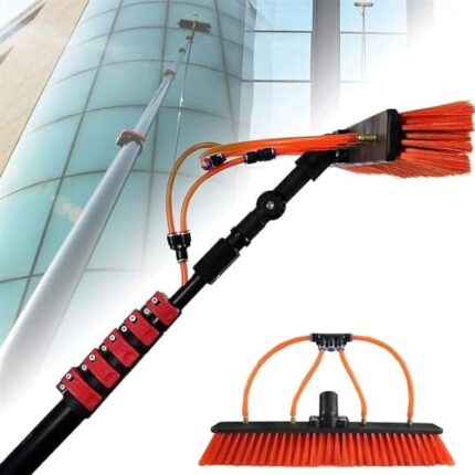 Photovoltaic Cleaner Telescopic Cleaning Pole, Solar Panel Cleaning Brush, Window Cleaner Kit, for Window Cleaning, with Extension Pole, Professional Window Squeegee Cleaner(3.6m/12FT)