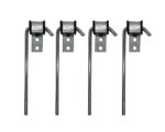 HAOXAOON 4 Pcs Heavy Duty Exhaust Hanger Rod -Universal Use Exhaust Hanger - 3/8" Rod 10" Long