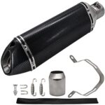 Motorcycle Slip On Muffler,1.5-2" Carbon Fiber Unversal Slip on Silencers & Mufflers For Dirt Bike Street Bike Scooter ATV Racing Pipes