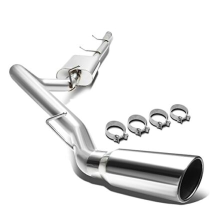 DNA MOTORING CBE-CS09-4853L-4DR Stainless Steel Cat Back Exhaust System [Compatible with 07-13 Silverado 1500/07-13 Sierra 1500 Crew/Extended Cab Short Bed]